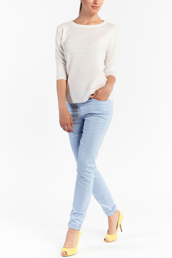 Фото товара 8054, голубые брюки с карманами