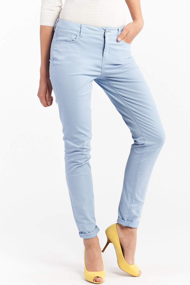 Фото товара 8056, голубые брюки с карманами